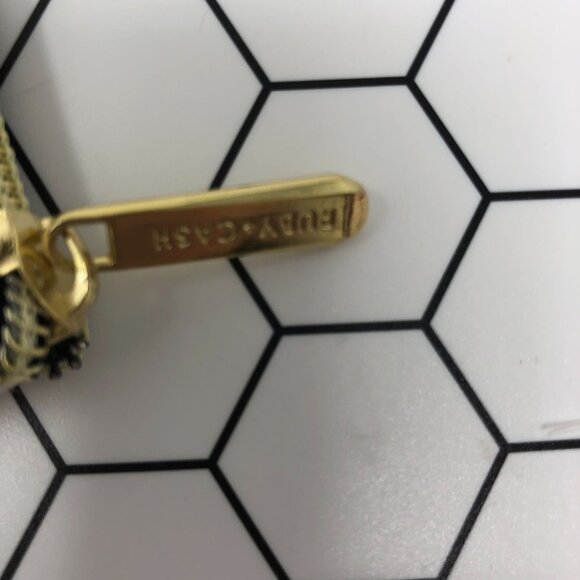 Ruby+Cash "On Holiday" Cosmetic Pouch Gold Zipper Playful Swimsuit Print Vacay - Picture 5 of 5